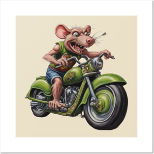 Mean    Rat on bike Posters and Art